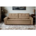 Ver imagem 1 de Sofá Retrátil e Reclinável 3 Lugares com Molas 1,80m Veneza Suede Mirra Decor