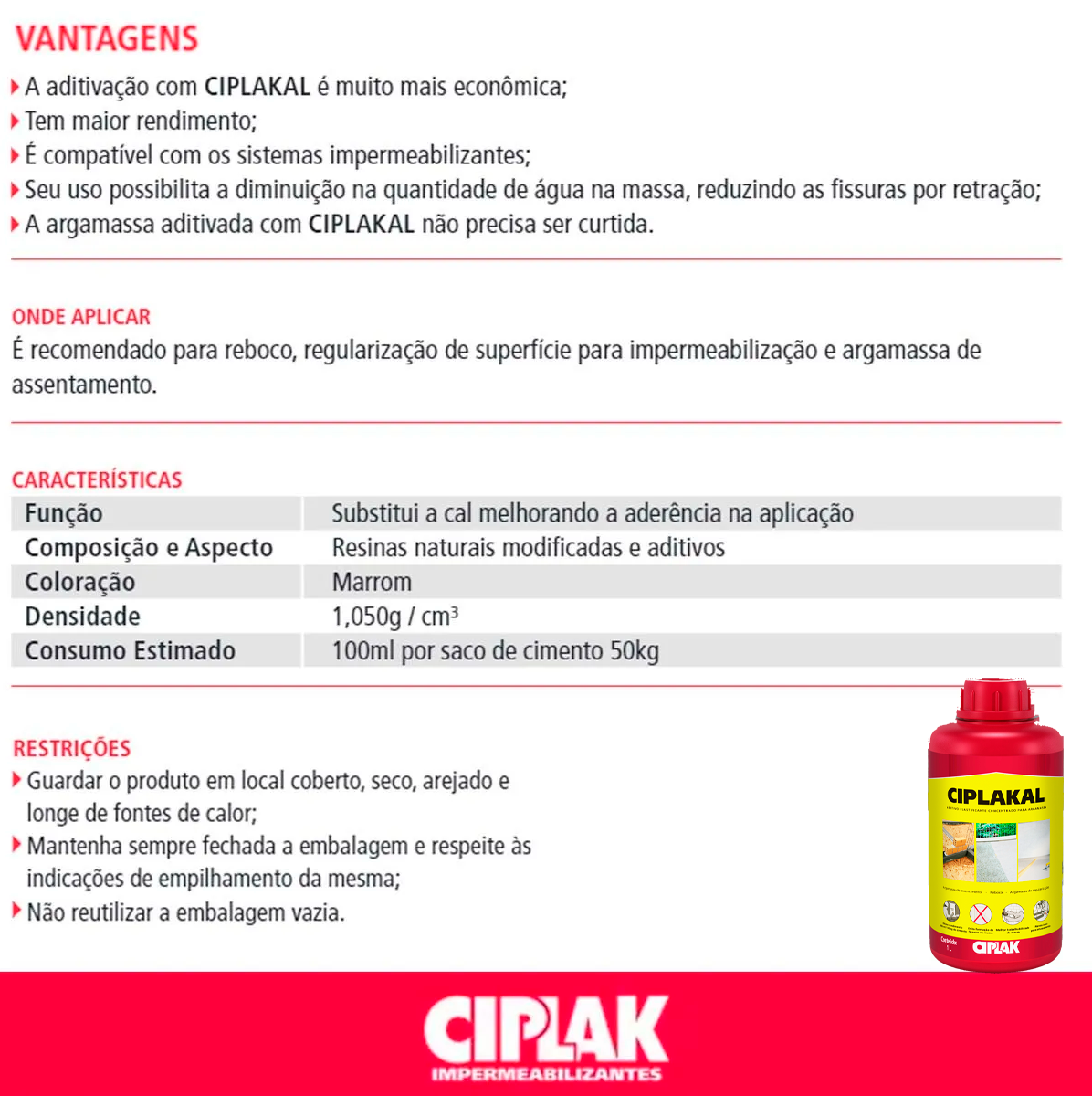 Aditivo P/ Massas Ciplak Ciplakal 1l - 2