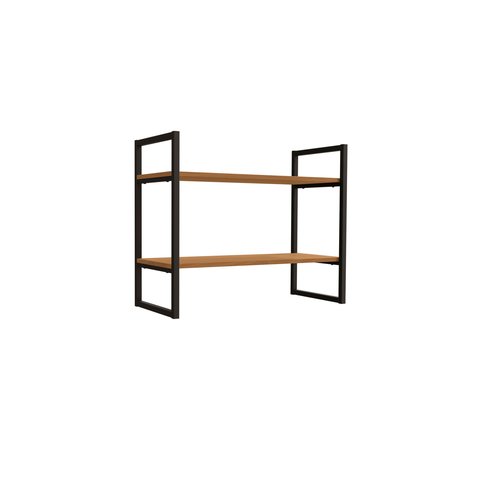 Estante Nicho Industrial para Livros LI008 Kappesberg Canela/Preto Fosco