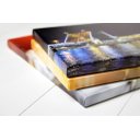 Ver imagem 5 de Quadro decorativo sala Mármore Dourado Tons Terrosos Canvas 100x70cm