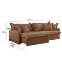 Ver imagem 2 de Sofá Cama Leona Retrátil e Reclinável 190 Cm Braço 15 Cm Meu Sofá Online