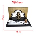 Ver imagem 2 de Terrário Bandeja Areia Altar Ganesha Jardim Zen Decorativo Porta Vela Madeira 14cm
