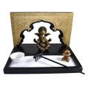 Ver imagem 1 de Terrário Bandeja Areia Altar Ganesha Jardim Zen Decorativo Porta Vela Madeira 14cm