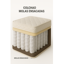 Ver imagem 3 de Colchão Molas Ensacadas 138x188x24 - Lateral Bege Premium