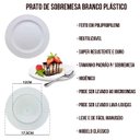 Ver imagem 2 de Jogo C/ 25 Pratos Plásticos de Sobremesa Brancos Duros