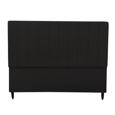 Cabeceira Estofada para Cama Box Casal Beatriz 160cm Veludo Preto