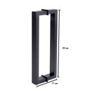 Ver imagem 3 de Puxador Duplo para Box Banheiro 30cm em Aço Inox Preto Fosco Texturizado Stainless