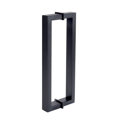Puxador Duplo para Box Banheiro 30cm em Aço Inox Preto Fosco Texturizado Stainless