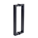 Ver imagem 1 de Puxador Duplo para Box Banheiro 30cm em Aço Inox Preto Fosco Texturizado Stainless