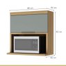 Cozinha Modulada Nesher Marquesa 4 Peças com Nicho para Micro-ondas - Nature/verde - 11