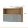 Cozinha Modulada Nesher Marquesa 4 Peças com Nicho para Micro-ondas - Nature/verde - 12