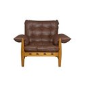 Ver imagem 5 de Poltrona e Puff Decorativo Sala de Estar Moleca em Couro Marrom - M.c.m. Design de Interiores