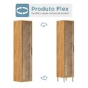 Ver imagem 4 de Cristaleira Plena 1 Porta com Vidro Reflecta e LED Cinamon/Nude Prime Tx - Demóbile