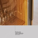 Ver imagem 6 de Cristaleira Plena 1 Porta com Vidro Reflecta e LED Cinamon/Nude Prime Tx - Demóbile