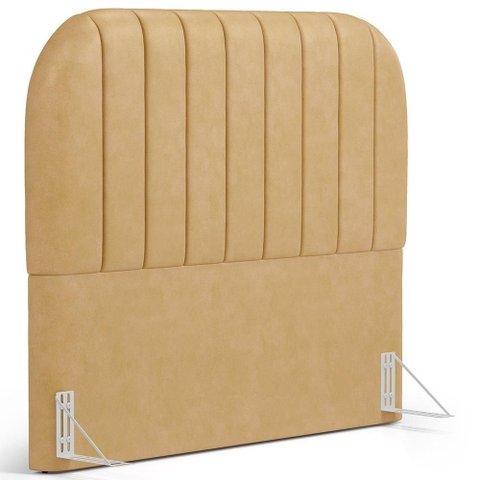 Cabeceira Cama Box Casal Estofada Orgânica 140cm Alice W01 Couríssimo Fendi - Lyam Decor