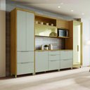 Ver imagem 1 de Cozinha 6 Pc Marquesa Cristaleira Micro-Ondas Nature-Greige