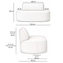 Ver imagem 4 de Sofá Reto 02 Lugares 150cm Mônaco Bouclé Off White - Nexta Casa
