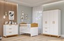 Ver imagem 2 de Quarto de Bebê Completo com Guarda Roupa, Cômoda e Berço Jujuba