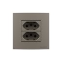 Ver imagem 1 de Placa para Móveis 80x80 com Tomada Dupla Margirius Sleek Colors 2p+t 20a Argila