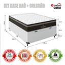 Ver imagem 2 de Cama Box Baú Viúva + Colchão Paris Molas Ensacadas Pocket - 66x128x188cm - e-Shop Casa - Couro