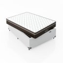 Ver imagem 6 de Cama Box Baú Viúva + Colchão Paris Molas Ensacadas Pocket - 66x128x188cm - e-Shop Casa - Couro