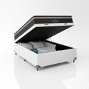 Ver imagem 5 de Cama Box Baú Viúva + Colchão Paris Molas Ensacadas Pocket - 66x128x188cm - e-Shop Casa - Couro