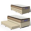 Ver imagem 1 de Cama Box com Colchão Gazin de Molas Ensacadas Pillow Top Air Pro + Auxiliar de Espuma Solteiro 88 cm