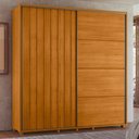 Ver imagem 2 de Guarda Roupa Casal Monet Ripado 2 Portas Deslizantes Cinamomo - Madetec