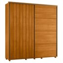 Ver imagem 1 de Guarda Roupa Casal Monet Ripado 2 Portas Deslizantes Cinamomo - Madetec