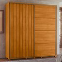 Ver imagem 2 de Guarda-Roupa Casal 2 Portas 4 Gavetas Portas de Correr Monet 230cm MDF Cinamomo Quarto