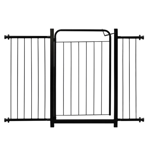 Grade Proteção Segurança Portão Pet 80cm Preto Bebê Cão com Extensor 1 de 15cm e 1 de 30cm Itagold