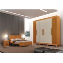 Ver imagem 1 de Dormitorio Casal 4 Pçs 6 Portas Ripado Aspen - Arbo Design