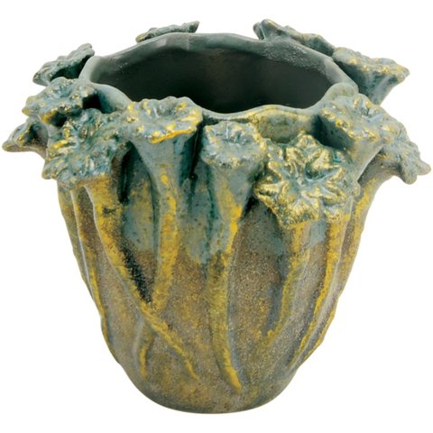HOME&CO CHRYSO VASO 14x16x16cm CERÂMICA VERDE