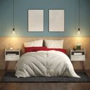 Ver imagem 2 de Conjunto De Mesas de Cabeceira Para Quarto Estilo Industrial Moderna Bill Off White