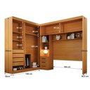 Ver imagem 2 de Guarda Roupa Casal Sparta com Cabeceira Queen 4 Portas Correr 3 Gavetas MDF Cinamomo Leifer Móveis