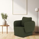 Ver imagem 2 de Poltrona Decorativa Sala de Estar Duna Linho Verde Musgo - Nexta Casa