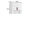 Ver imagem 3 de Módulo Aéreo para Quarto 2 Portas 100cm 100% MDF Trend Altezza