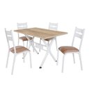Ver imagem 3 de Conjunto de Mesa com 4 Cadeiras Luna Clássica Bege/Branco/Capuccino