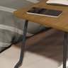 Mesa Bandeja 2em1 para Notebook ou Café da Manhã com Pés de Ferro:Freijó - 2