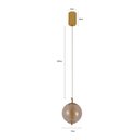 Ver imagem 2 de Lustre Pendente Nordecor Janni 2885 Dourado Fosco Led Bivolt