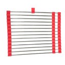 Ver imagem 3 de Escorredor Esteira Inox Extensivo Silicone Cozinha Pia Cuba Prato Louça Panela Dobravel Compacto Pra