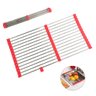 Escorredor Esteira Inox Extensivo Silicone Cozinha Pia Cuba Prato Louça Panela Dobravel Compacto Pra - 1
