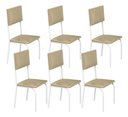 Ver imagem 1 de Kit 6 Cadeiras Ana Corino Creme Tubo Branco