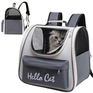 Mochila Bolsa Transporte Cachorro Gato Pet Animais Estimaçao Bolso Ventilado Ar Vista Panoramica Pas