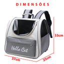 Ver imagem 3 de Mochila Bolsa Transporte Cachorro Gato Pet Animais Estimaçao Bolso Ventilado Ar Vista Panoramica Pas
