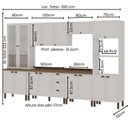 Ver imagem 3 de Cozinha Modulada Completa 6 Peças Modelo Americano Provençal com Tampo Branco/Ébano