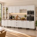 Ver imagem 1 de Cozinha Modulada Completa 6 Peças Modelo Americano Provençal com Tampo Branco/Ébano