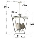 Ver imagem 2 de Pendente Rustico Estilo Lampião Decorativo Com cúpula De algodão Libertas Rosas Artesanato Branco