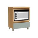 Ver imagem 1 de Balcão de Cozinha Modulado Rainha P- Forno 1 Porta C-tampo 70 Cm Nature-verde - Nesher