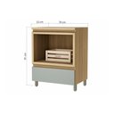 Ver imagem 4 de Balcão de Cozinha Modulado Rainha P- Forno 1 Porta C-tampo 70 Cm Nature-verde - Nesher